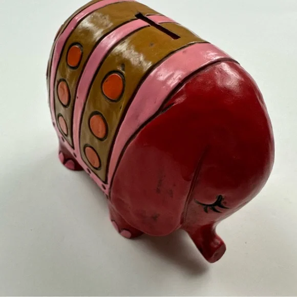 Vintage Pride Creation 60’s-70’s Mod Kitschy Retro Elephant Money Bank